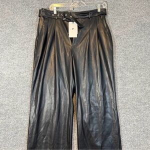 Brand new 7 For All Mankind black faux leather pants.